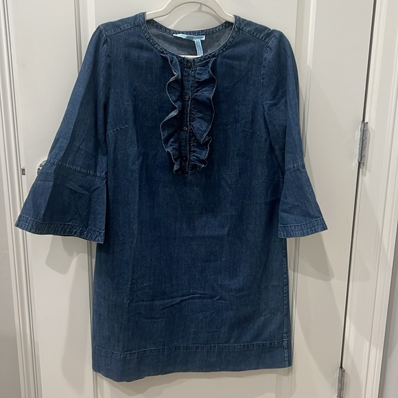 Womens denim dress Draper James ruffled - Picture 7 of 7